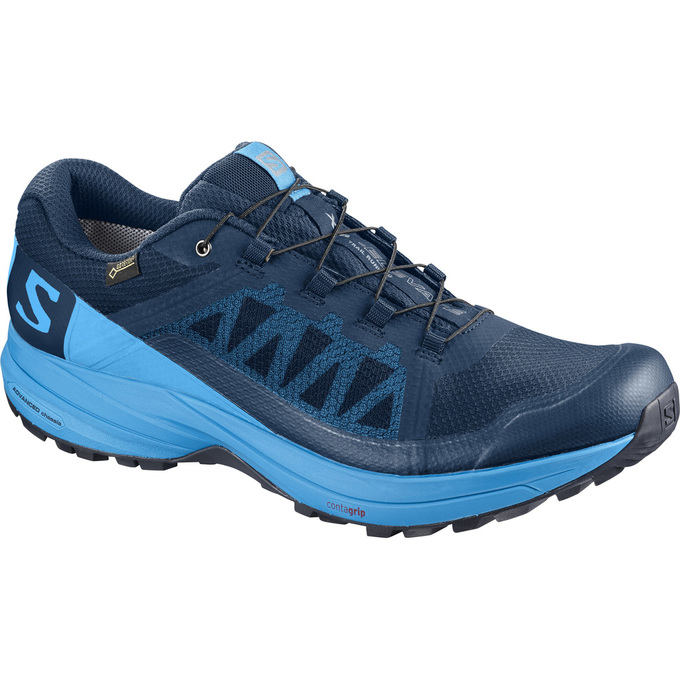 Salomon Israel XA ELEVATE GTX® - Mens Trail Running Shoes - Navy/Blue (XJYP-75481)